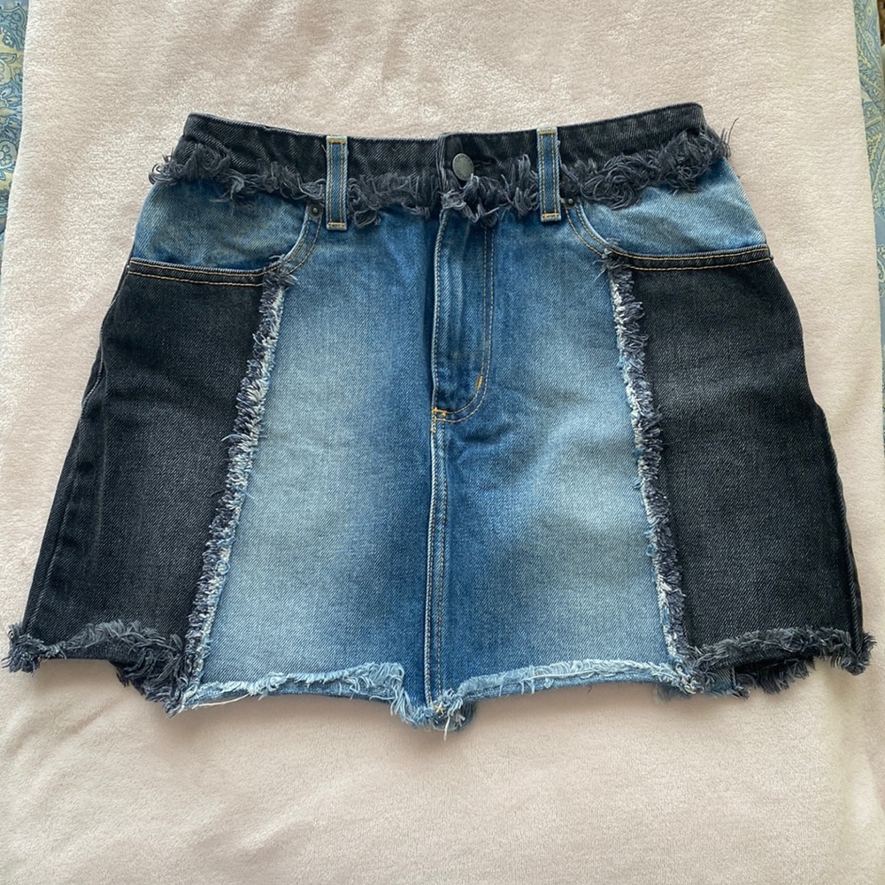 Carmar denim patchwork skirt size 27